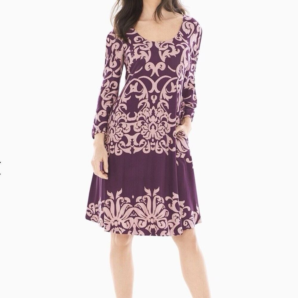 Soma Scoop Neck Cold Shoulder Long Sleeve Dress Size XS